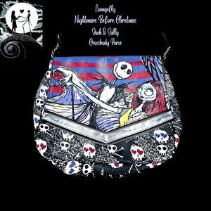 Loungefly Disney Nightmare Before Christmas Jack & Sally Crossbody Purse Tote